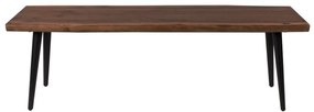 Panchina con gambe in acciaio nero, lunghezza 140 cm Alagon - Dutchbone