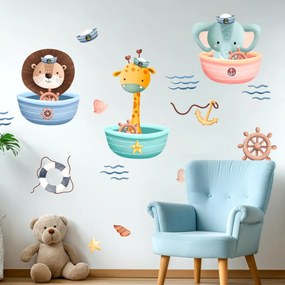 Carte adesive per pareti - Piccoli marinai safari | Inspio