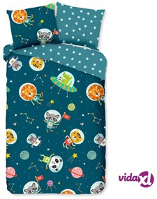 Good Morning Copripiumino per Bambini SPACY 140x200/220cm Blu Petrolio