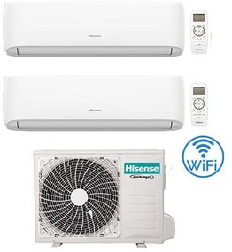 Climatizzatore Condizionatore Hisense Hi Comfort Wifi R32 Dual Split Inverter 7000 + 9000 BTU con U.E. 2AMW42U4RGC Classe A++/A+