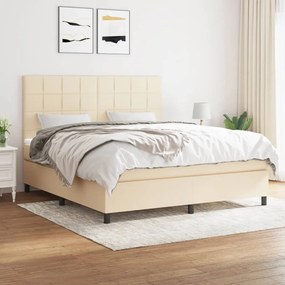 Giroletto A Molle Con Materasso Crema 160x200 Cm İn Tessuto /
