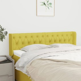 Testiera Ad Orecchio Verde 147x16x78/88 Cm İn Tessuto /
