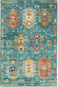 Samarkand Tappeto orientale 190 x 130 Verde (Pakistan) Annodato A Mano