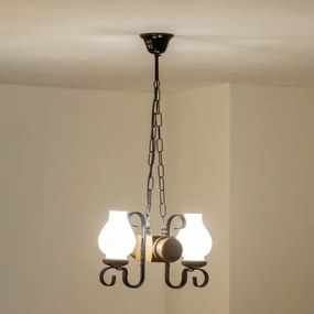 Brilagi - Lampadario a sospensione con catena RUSTIC 2xE14/40W/230V faggio/noce