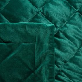 Copriletto in velluto lucido verde scuro Larghezza: 220 cm | Lunghezza: 240 cm