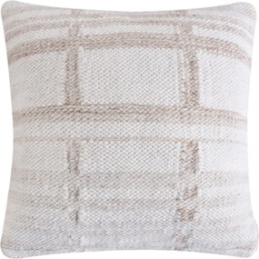 JUPITER - cuscino in lana avorio con decoro 45 x 45