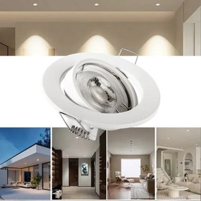 Faretto da incasso 1xGU10/MR16/10W/230V Ø 9 cm bianco