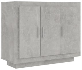 Credenza grigio cemento 92x35x75 cm in legno multistrato