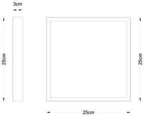 Globo 12382-15 - Plafoniera LED TIBEY LED/15W/230V 25x25 cm