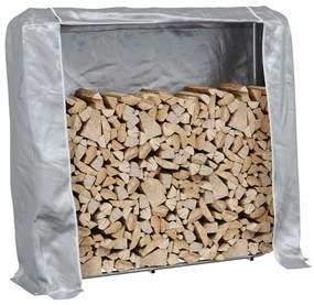 Rastrelliera Per Legna Con Copertura Antipioggia 150x25x150 Cm /