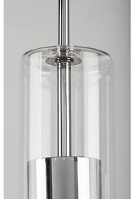 Rabalux 72046 - Lampadario a sospensione con filo KALEVI 1xGU10/50W/230V limpido/cromo