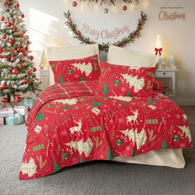 Set copripiumino matrimoniale maxi Joyful natalizio