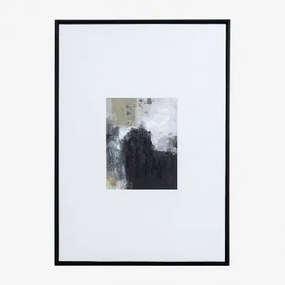 Quadro Decorativo Con Trama Intonaco (50x70 Cm) Bradie Nero - Sklum