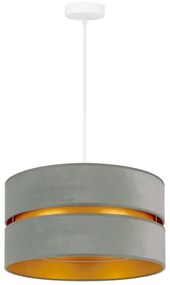 Duolla - Lampadario a sospensione con filo DUO 1xE27/15W/230V diametro 40 cm luce verde/oro