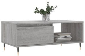 Tavolino salotto grigio sonoma 90x50x36,5 cm legno multistrato