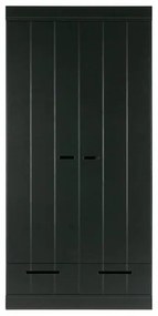 Armadio in pino nero 94x195 cm Connect - WOOOD