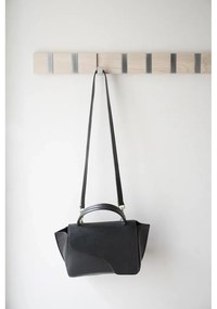 Attaccapanni nero in legno di quercia con 8 ganci Confetti - Rowico