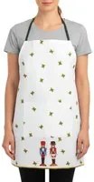 Grembiule cucina Schiaccianoci Natale bianco in cotone