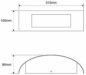 Applique Corten da Parete E27 IP54 da Esterno - Serie ARC