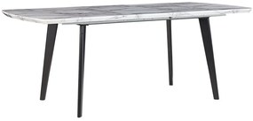 Tavolo da pranzo estensibile bianco/nero 160/200 x 90 cm MOSBY Beliani
