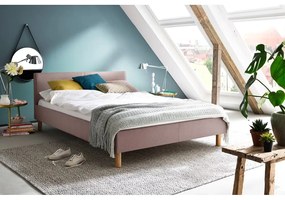 Letto singolo imbottito rosa rete non inclusa 120x200 cm Lena – Meise Möbel
