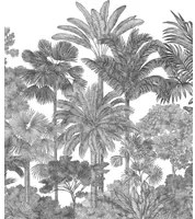 Rebel Walls Carta da parati panoramica Tropical Bellewood - Graphite