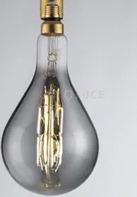 Lampadina led filamento smoke gls160 attacco e27 8w 250lm 1800k 300...