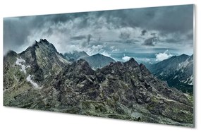 Quadro su vetro Montagne di roccia 100x50 cm