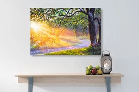 Quadro su tela – Alba nel bosco