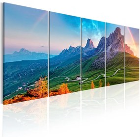 Quadro Rainbow in the Alps I  Colore Blu, Dimensioni e Misure 200x80