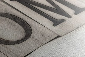 Stampa su tela – Con scritta Home e natura morta