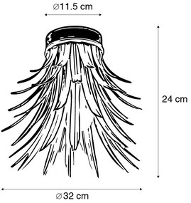 Plafoniera Art Déco oro - Wesley