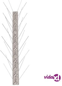 vidaXL Set Dissuasori per Uccelli e Piccioni 6 pz Acciaio 4 File 3 m