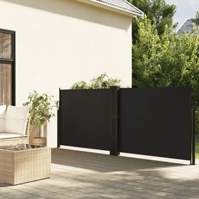 Tenda Da Sole Laterale Retrattile Nera 100x1000 Cm /