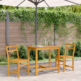 Set Da Balcone 3 Pz İn Legno Massello Di Acacia /