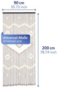 Tenda di colore naturale in bambù per porte 90x200 cm Rhombus – Maximex