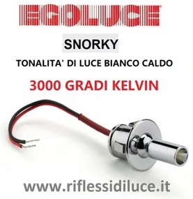 Egoluce snorky faretto da incasso led 1W 3000° Kelvin