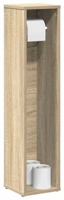 Mobile Da Bagno Con Portarotolo Rovere Sonoma 20,5x20x90 Cm /