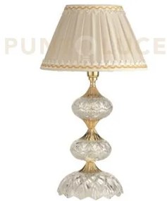 Dallas lumetto oro  e cristallo 1 luce attacco e14 h.34cm