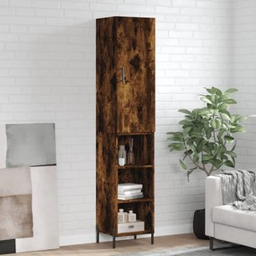 Credenza Rovere Fumo 34,5x34x180 Cm İn Legno Multistrato /