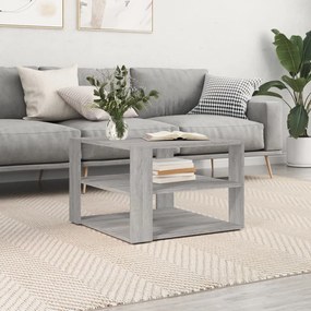 Tavolino Salotto Grigio Sonoma 59,5x59,5x40cm Legno Multistrato /