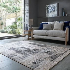 Tappeto grigio lavabile 190x290 cm Silas Abstract – Flair Rugs