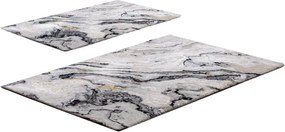 Set di tappetini per il bagno greige 2 pz 60x100 cm CT – Foutastic