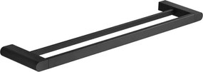 Mexen Adox doppio gancio per asciugamani, nero - 7018225-70