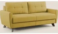 Divano Letto 2 Posti 168x97x96 cm in Tessuto Giallo