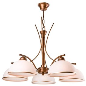 Lampadario a sospensione con catena PATRYCJA 5xE27/60W/230V