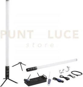 Kit 8 pezzi tubi led show ricaricabile rgbw+uv wi-fi ip65 8 luci da...