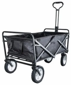 Carrello Multiuso Nero Poliestere Gomma Acciaio 100 x 50 x 105 cm