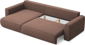 Divano angolare rosa allungabile/con contenitore (con penisola a sinistra/con chaise lounge) Kapua – Makamii