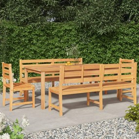 Set da pranzo per giardino 5 pz in legno massello di teak